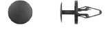 Black Nylon Push Type Ret 6.5mm Hole Size 17.5mm Stem