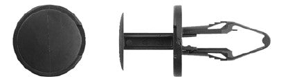 Black Nylon Push Type Ret 8.5mm Hole 20mm Flng 24mm Stem