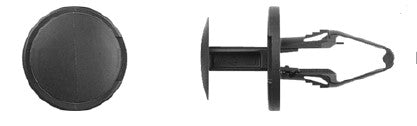 Black Nylon Push Type Ret 8.5mm Hole 20mm Flng 22mm Stem