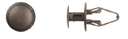 Black Nylon Push Type Ret 9.5mm Hole 18mm Flng 20mm Stem