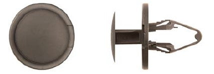 Black Nylon Push Type Ret 10.5mm Hole 20mm Stem Lgth