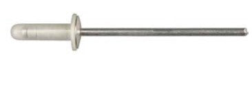 15Pcs Alum Steel Nylon Capped Rivets - 3.2mm Dia 4mm - 8mm G/R