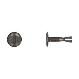 MAIN ST COLLECTIVE 10 Pcs Black Nylon Front Fender & Bumper Cover Pins, 25mm Stem, 15mm Head Diameter for GM & Toyota Vehicles - Automotive Fasteners for Bumper and Panel Retainers