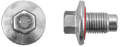 2Pcs Zinc Oil Drain Plug W/Gasket - 14-1.50 x 20mm 13mm Hex Size