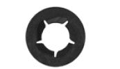 100Pcs Black Push On Bolt Retainers - 1/4" Stud Size  1/2" O.D.