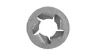 100Pcs Zinc Push On Bolt Retainers - 6-1.00mm Screw 12.7mm Flange