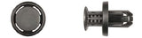 Black Nylon Bumper Push Ret 10mm Hole 20mm Flng 14mm Stem