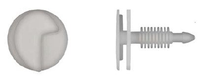 25Pcs White Nylon Door Panel Ret - 7mm Hole Size 24mm Stem Length