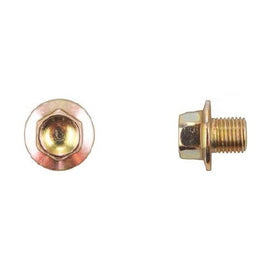 2Pcs Yellow Zinc Oil Drain Plugs - 12-1.25 x 12mm 14mm Hex Size