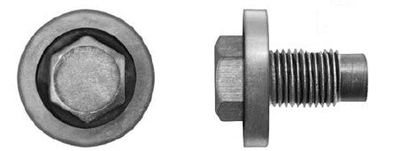 2Pcs Oil Drain Plug W/Rubber Gasket - 1/2"-20 x 13/16" 5/8" Hex Size