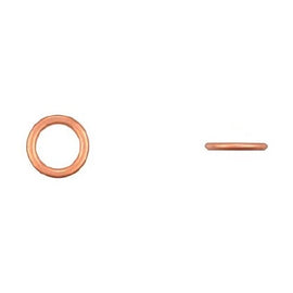 10Pcs Copper Oil Drain Plug Gaskets - 12mm ID 18mm OD 2mm Thick