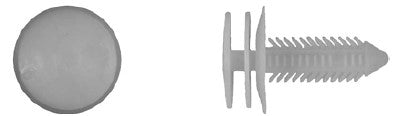 25Pcs White Nylon Door Panel Ret - 7mm Hole Size 24mm Stem Length