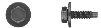 50 Pcs Black Hex Head Body Bolts - 1/4-20 x 15/16" 7/16" Hex