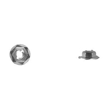 Load image into Gallery viewer, 100Pcs Zinc Hex Thread Cutting Nuts - 1/4&quot; Stud Size 9/32&quot; Flange