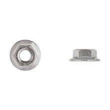 Load image into Gallery viewer, MAIN ST COLLECTIVE 25Pcs Zinc Serrated Cl 10 Flange Nut - 10-1.25mm, 14mm Hex, 19mm Flange Size, Bright Finish, Hardware, Thread Forming, Metal Nuts, Automotive Car Accessories Tools