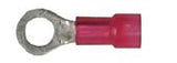 25Pcs Red Nylon 22-18 WireTerminal - #10 Stud Size Ring Type