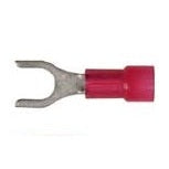 25Pcs Red Nylon 22-18 WireTerminal - #10 Stud Size Spade Type