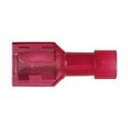Load image into Gallery viewer, 50Pcs Red Nylon 22-18 Wire Terminal - 1/4&quot; Tab Full/Ins. Fem. Spades