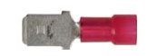 25Pcs Red Nylon 22-18 WireTerminal - 1/4" Tab Size Male Spade