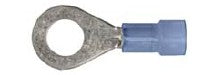25Pcs Blue Nylon 16-14 WireTerminal - 1/4" Stud Size Ring Type