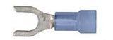 25Pcs Blue Nylon 16-14 WireTerminal - #10 Stud Size Spade Type
