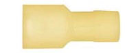 25Pcs Yellow Nylon 12-10 Terminal - 1/4" Tab Full Ins. Male Spades