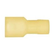Load image into Gallery viewer, 25Pcs Yellow Nylon 12-10 Terminal - 1/4&quot; Tab Full Ins. Male Spades