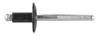 25Pcs Black Bumper Assembly Rivet - 1/4" Dia 1/8 - 1/4" Grip Range