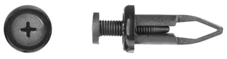 10Pcs Black Nylon Bumper Cover Rivet - 9mm Hole Size 27mm Stem Length