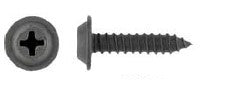 100 Pcs Black Flat Top Phil Screws - 8 x 1"  13/32" O.D. Washer
