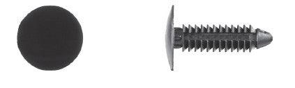 Black Nylon Shield Retainers 9/32" Hole Size 1 11/64" Stem Length
