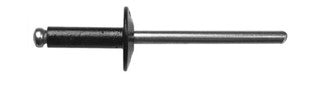 Black Alum Steel Mldg Rivets 5/32" Dia 1/4- 3/8" Grip Range