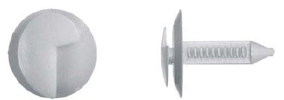 25Pcs White Nylon Door Panel Ret - 7mm Hole Size 27mm Stem Length