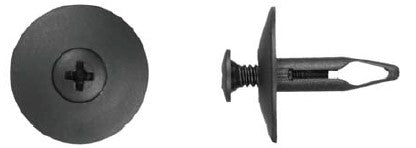 50Pcs Black Nylon Interior Trim Ret - 1/4" Hole 7/8" Stem Length