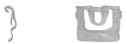 100Pcs Windshield Reveal Mldg Clips - 19.5mm Width 23.5mm Length