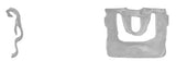 100Pcs Windshield Reveal Mldg Clips - 19.5mm Width 23.5mm Length