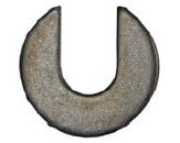 50Pcs Zinc Plated Steel Body Shims - 1/16"Thick 3/8"Slot 15/16"O.D.