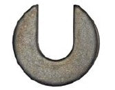 50Pcs Zinc Plated Steel Body Shims - 1/8"Thick 3/8"Slot 15/16"O.D.