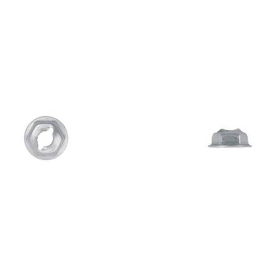 100Pcs Zinc Hex Thread Cutting Nuts - 3/16" Stud Size  5/8" Flange