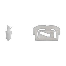 Load image into Gallery viewer, MAIN ST COLLECTIVE 100Pcs White Nylon Reveal Moulding Clips – 17.5mm Width, 31.5mm Length – Windshield to Panel, Auto Retainers, Plastic Rivets, Car Door &amp; Fender Hardware
