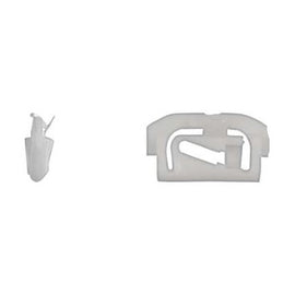 MAIN ST COLLECTIVE 100Pcs White Nylon Reveal Moulding Clips – 17.5mm Width, 31.5mm Length – Windshield to Panel, Auto Retainers, Plastic Rivets, Car Door & Fender Hardware
