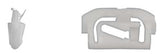 100Pcs White Nylon Reveal Mldg Clips - 17.5mm Width 31.5mm Length