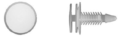 50Pcs Natural Nylon Door Panel Ret - 7mm Hole 17.6mm Hd 14.8mm Stem
