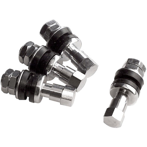BILLET SPECIALTIES - Bolt-On Valve Stems Chrome 4 Pack - 999900