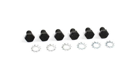 Cometic Flexplate Bolts 7/16 - 20 x 11/16", Grade 8 With Black Oxide Finish and Lock Washers - CF1007
