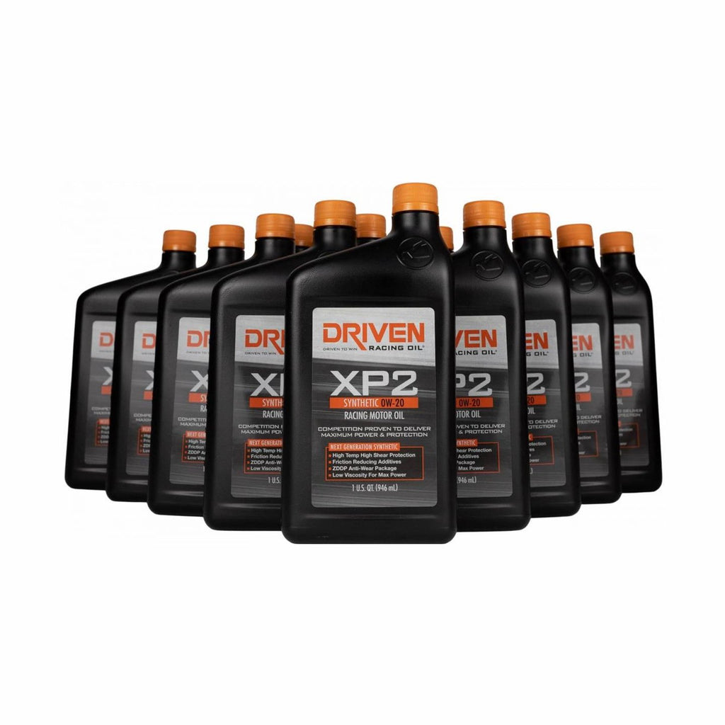 Driven Racing Oil XP2 0W-20 Synthetic Racing Oil 12 Quart Case - 00206-12