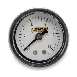 Earl’s - 0 to 15 PSI Oil-Filled Fuel Pressure Gauge