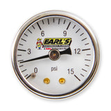 Earl's - 0–15 PSI Analog Fuel Pressure Gauge