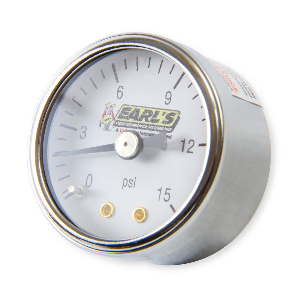 Earl's - 0–15 PSI Analog Fuel Pressure Gauge