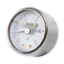 Load image into Gallery viewer, Earl&#39;s - 0–15 PSI Analog Fuel Pressure Gauge